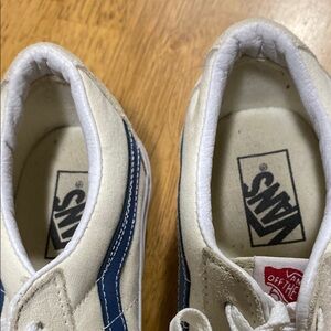 Vans Classic White and Blue Shoes
